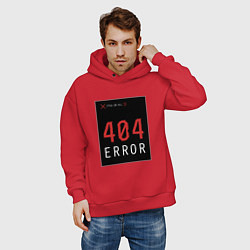 Толстовка оверсайз мужская 404 Error, цвет: красный — фото 2