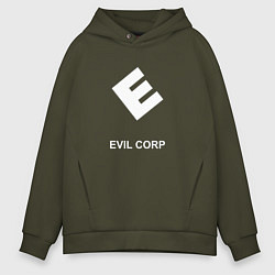Толстовка оверсайз мужская Evil corporation, цвет: хаки