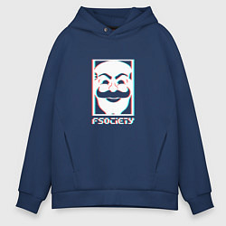 Толстовка оверсайз мужская F society, цвет: тёмно-синий