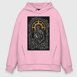 Толстовка оверсайз мужская Dark Souls: Warrior, цвет: светло-розовый