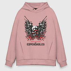 Толстовка оверсайз мужская Expendables: Choose tour weapon, цвет: пыльно-розовый