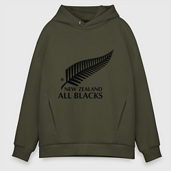 Толстовка оверсайз мужская New Zeland: All blacks, цвет: хаки
