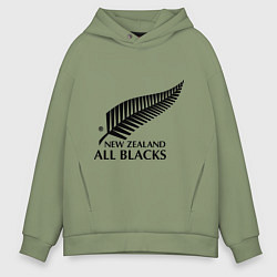 Толстовка оверсайз мужская New Zeland: All blacks, цвет: авокадо