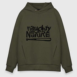 Толстовка оверсайз мужская Naughty by nature, цвет: хаки