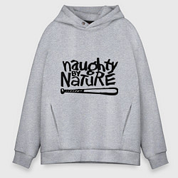 Толстовка оверсайз мужская Naughty by nature, цвет: меланж
