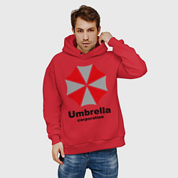 Толстовка оверсайз мужская Umbrella corporation, цвет: красный — фото 2