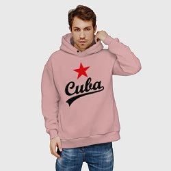 Толстовка оверсайз мужская Cuba Star, цвет: пыльно-розовый — фото 2
