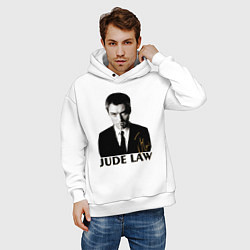 Толстовка оверсайз мужская Jude Law, цвет: белый — фото 2