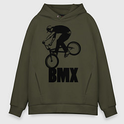 Толстовка оверсайз мужская BMX 3, цвет: хаки