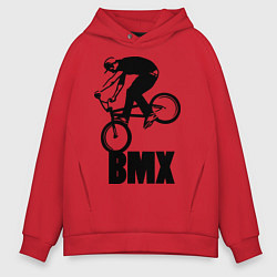 Толстовка оверсайз мужская BMX 3, цвет: красный