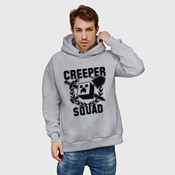 Толстовка оверсайз мужская Creeper Squad, цвет: меланж — фото 2