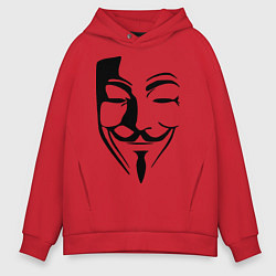 Толстовка оверсайз мужская Vendetta Mask, цвет: красный