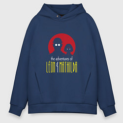 Толстовка оверсайз мужская Leon & Mathilda, цвет: тёмно-синий