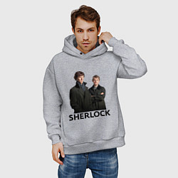 Толстовка оверсайз мужская Sherlock, цвет: меланж — фото 2
