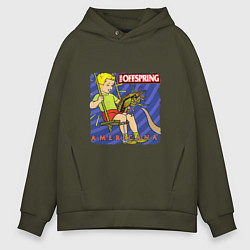 Толстовка оверсайз мужская The Offspring: Americana, цвет: хаки