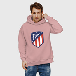 Толстовка оверсайз мужская Atletico Madrid, цвет: пыльно-розовый — фото 2