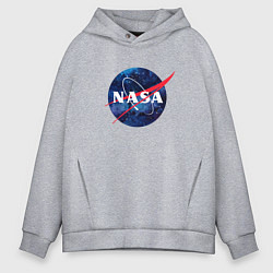 Толстовка оверсайз мужская NASA: Cosmic Logo, цвет: меланж