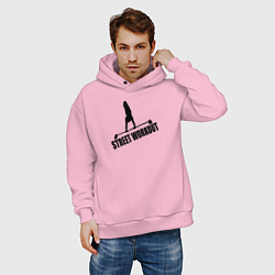 Толстовка оверсайз мужская Street WorkOut, цвет: светло-розовый — фото 2