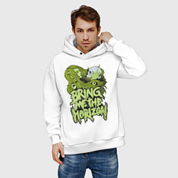 Толстовка оверсайз мужская Bring Me The Horizon: Green Girl, цвет: белый — фото 2