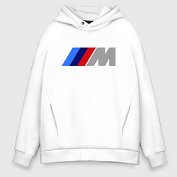 Толстовка оверсайз мужская BMW M, цвет: белый