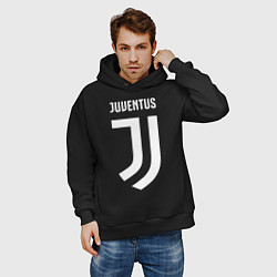 Толстовка оверсайз мужская FC Juventus, цвет: черный — фото 2