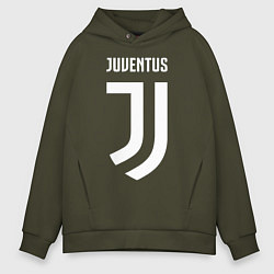 Толстовка оверсайз мужская FC Juventus, цвет: хаки