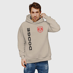 Толстовка оверсайз мужская Dodge Style, цвет: миндальный — фото 2