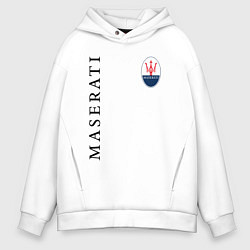 Толстовка оверсайз мужская Maserati с лого, цвет: белый