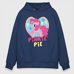Толстовка оверсайз мужская Pinkie Pie: in my heart, цвет: тёмно-синий