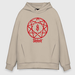Толстовка оверсайз мужская Slipknot Penragram, цвет: миндальный