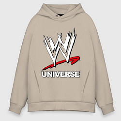 Толстовка оверсайз мужская WWE universe, цвет: миндальный