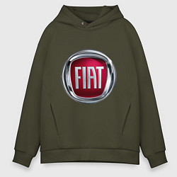 Толстовка оверсайз мужская FIAT logo, цвет: хаки