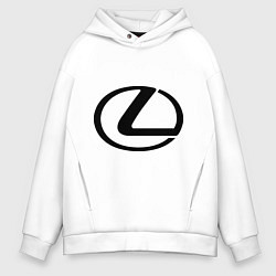 Толстовка оверсайз мужская Logo lexus, цвет: белый