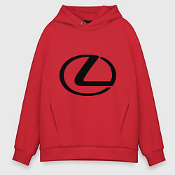 Толстовка оверсайз мужская Logo lexus, цвет: красный