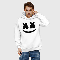 Толстовка оверсайз мужская Marshmello, цвет: белый — фото 2