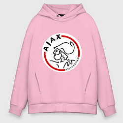 Толстовка оверсайз мужская Ajax FC, цвет: светло-розовый