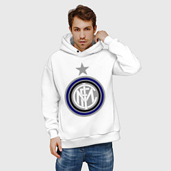 Толстовка оверсайз мужская Inter FC, цвет: белый — фото 2