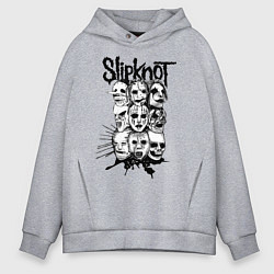 Толстовка оверсайз мужская Slipknot Faces, цвет: меланж