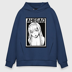 Толстовка оверсайз мужская AHEGAO, цвет: тёмно-синий