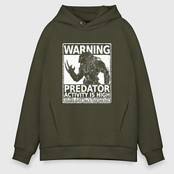 Толстовка оверсайз мужская Predator Activity is High, цвет: хаки