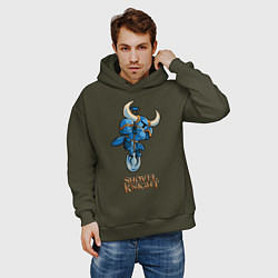 Толстовка оверсайз мужская Shovel Knight, цвет: хаки — фото 2