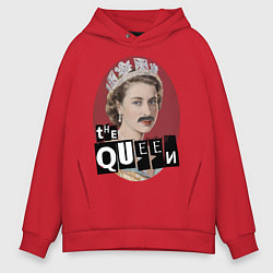 Толстовка оверсайз мужская The Queen, цвет: красный