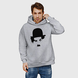 Толстовка оверсайз мужская Чарли Чаплин, цвет: меланж — фото 2