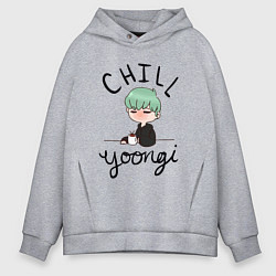 Толстовка оверсайз мужская Chill Yoongi, цвет: меланж