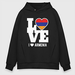 Толстовка оверсайз мужская Love Armenia, цвет: черный