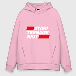 Толстовка оверсайз мужская Atari Teenage Riot, цвет: светло-розовый