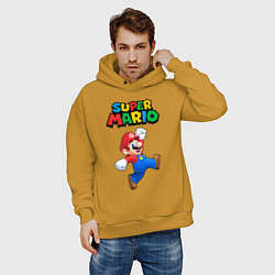Толстовка оверсайз мужская Super Mario, цвет: горчичный — фото 2