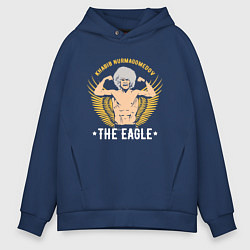 Толстовка оверсайз мужская Khabib: The Eagle, цвет: тёмно-синий