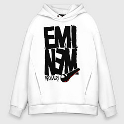 Толстовка оверсайз мужская Eminem recovery, цвет: белый