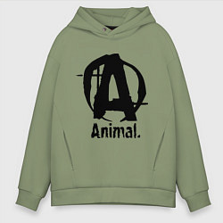 Толстовка оверсайз мужская Animal Logo, цвет: авокадо